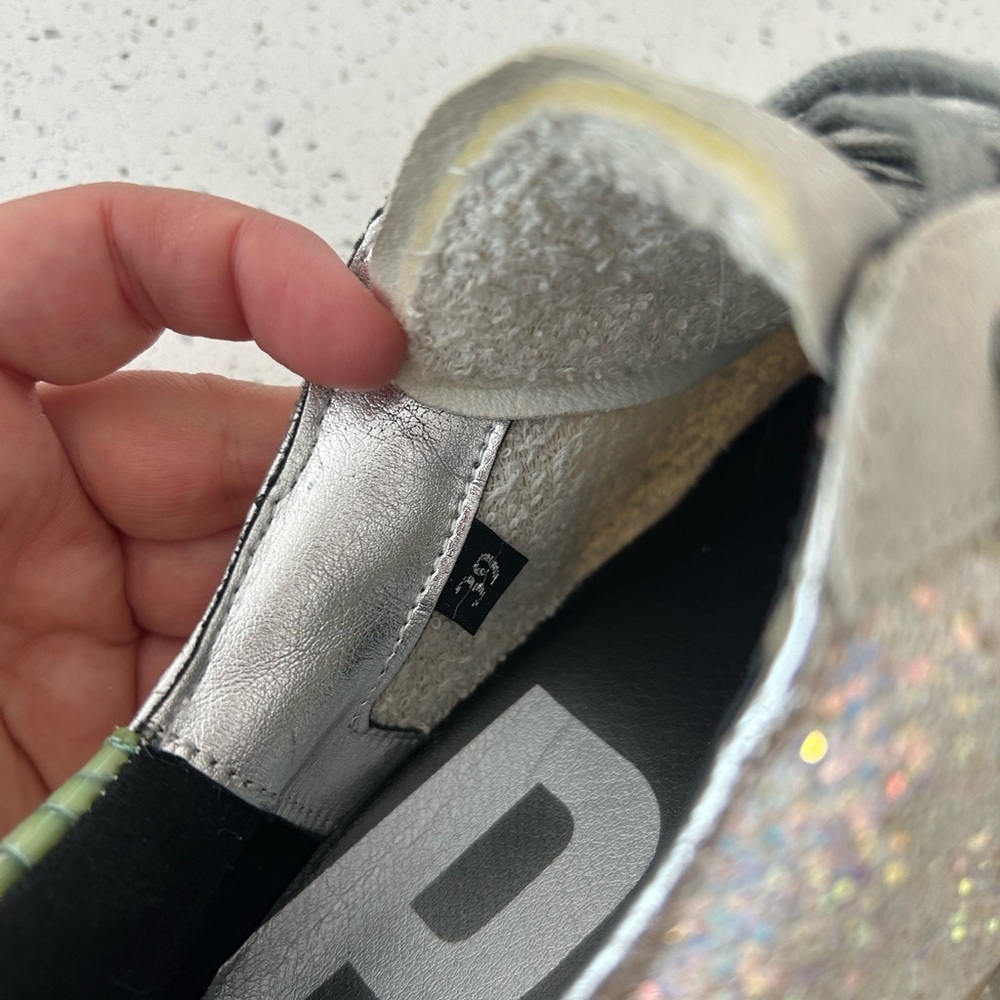 P448 John Iridescent Glitter Sneakers Sz 39 / US 8.5 - Picture 4 of 11